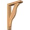 Ekena Millwork Funston Block Smooth Bracket w/ Offset Brace, Western Red Cedar, 3 1/2"W x 14"D x 22"H BKT0402X14X22FST05SWR - alternate 1